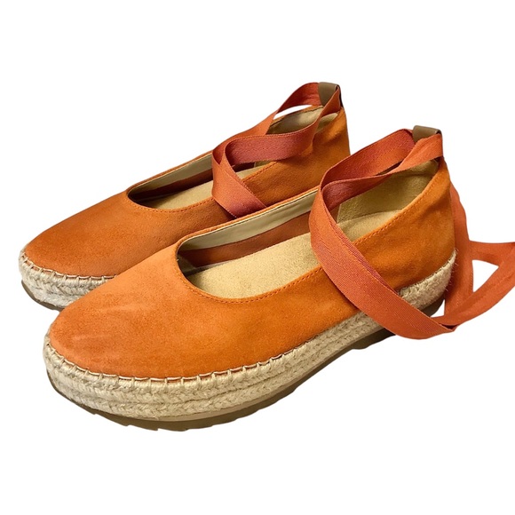 Naturalizer Orange Suede Espadrilles - Picture 2 of 5